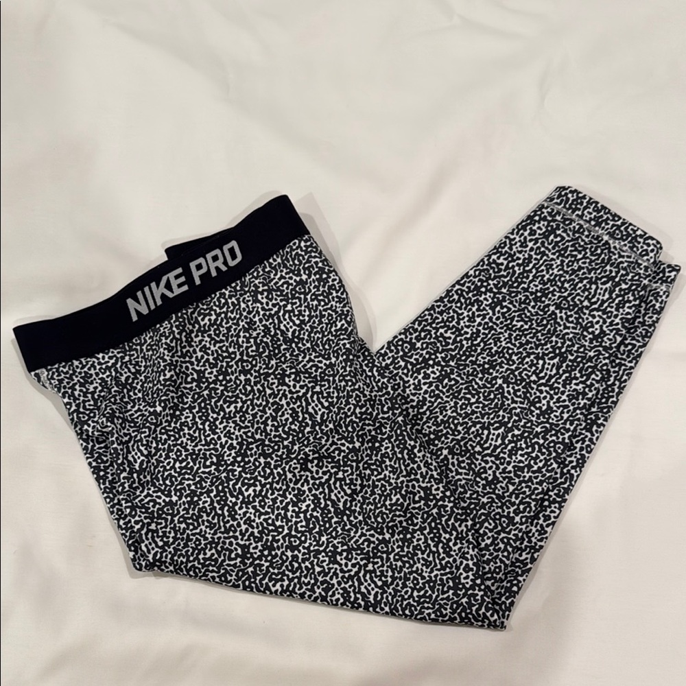 Nike Pro Black and White Capris